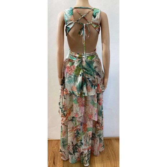 PATBO OASIS CUTOUT OPEN BACK MAXI DRESS SZ LARGE - Picture 5 of 6